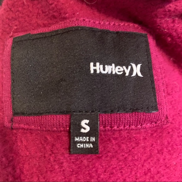 Hurley Double Breasted Burgundy Coat size small - Picture 5 of 7